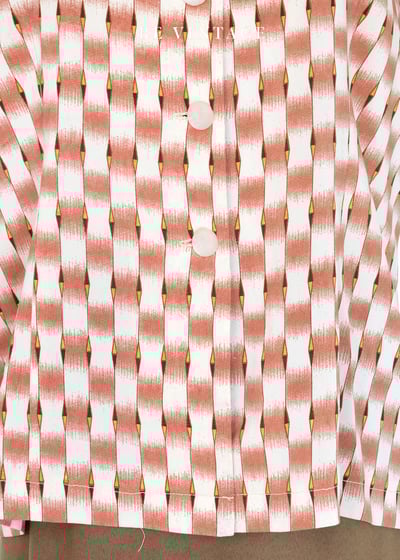 粉橘色視覺迷宮短袖襯衫3