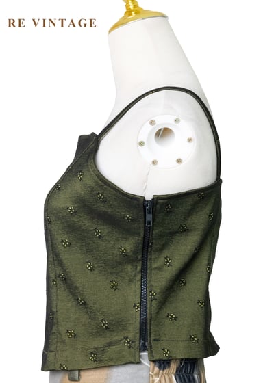 墨綠黃光森林裡的微光私語細肩帶背心6