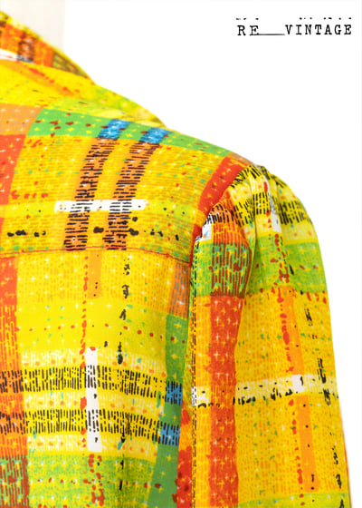 亮眼の橘黃色格紋襯衫8