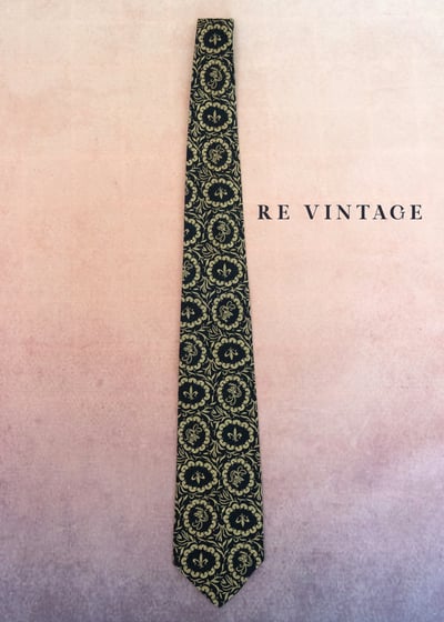 奶棕黑宮廷圖騰領帶4