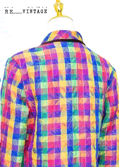 彩虹小格紋旗袍式上衣12