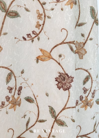 植物標本花朵米白色長裙（27-30"）9