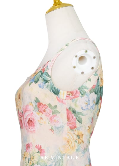 淡彩油畫大花卉洋裝10