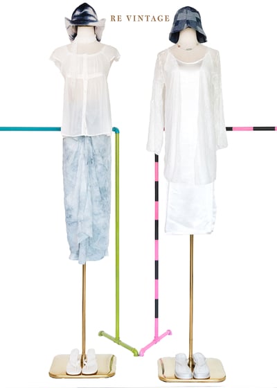 美國製 - 雲幕白花層層美裙（27-31"）2