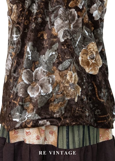 沈睡森林花影絨布細肩帶背心4