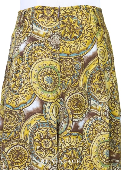 太陽放射紋理迷幻復古曼陀羅圖騰短褲（26"）3