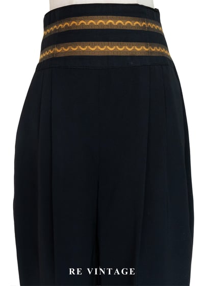 奢華金邊黑曜石的低語高腰褲（25-26"）3