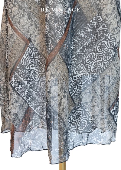 波希米雅迷幻拼接圖騰長裙（26-30"）9