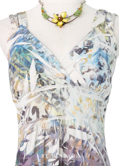 PEACOCK REVERIE羽毛時空圖騰交疊長洋裝6