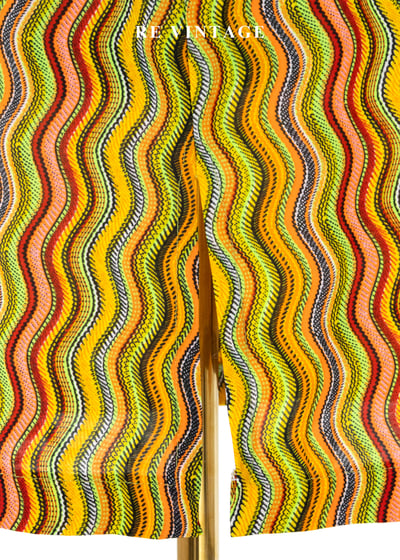 復古迷幻螢光波紋及膝裙(26")6