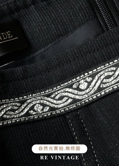 銀光軌跡閃亮流蘇七分褲(26")14
