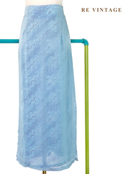 透明水紋霧藍長裙（27-29"）1