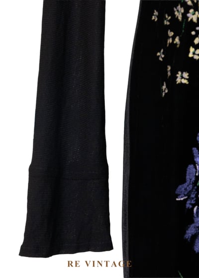 夜色花園 - 紫花盛開慶典絨布長洋裝7