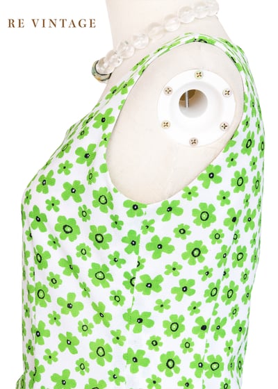 螢光綠小花夏日洋裝8