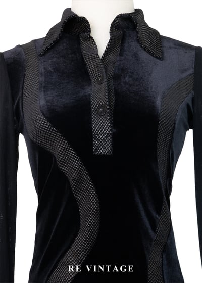 夜光弧線拼接電流黑系上衣3