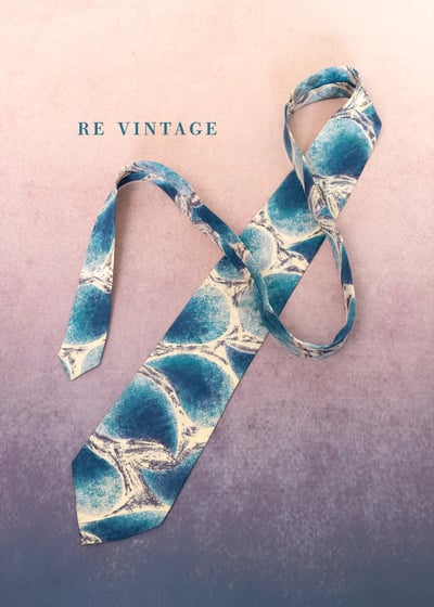 月球水波流動定靛藍色領帶5