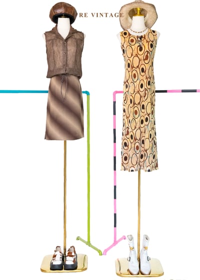 可可斜紋漸層美裙 (28-30")2