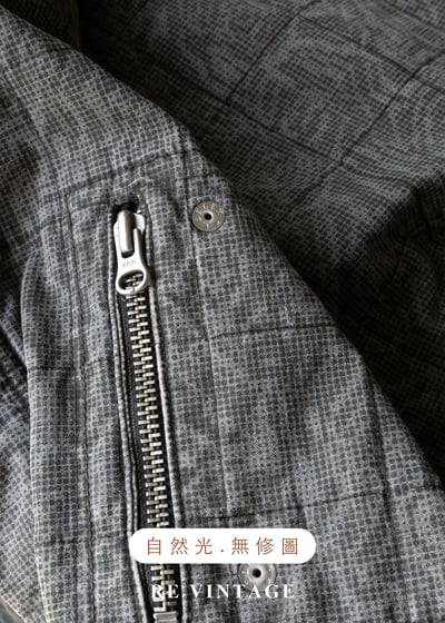 重磅水洗迷幻格紋硬挺夾克24