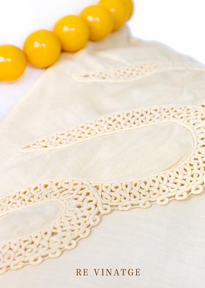 『紐約寶物』奶油黃漂亮領子棉質上衣3