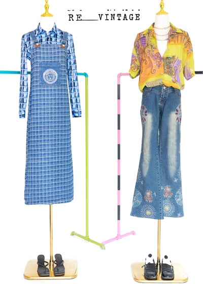 芥末黃圖騰短袖襯衫2