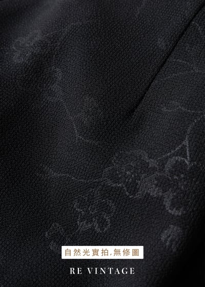 暗光低調壓紋小花黑短裙（26"）11