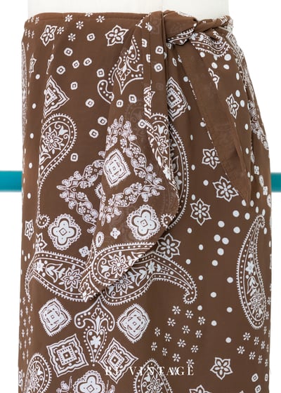 深棕色變形蟲一片裙（24-26"）4