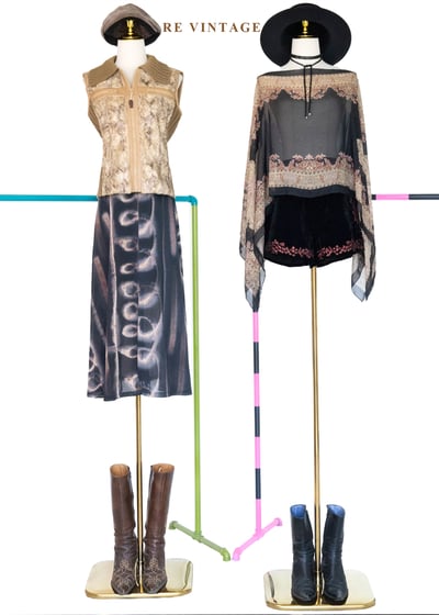 夜晚湖面聲波長裙（27-28"）2