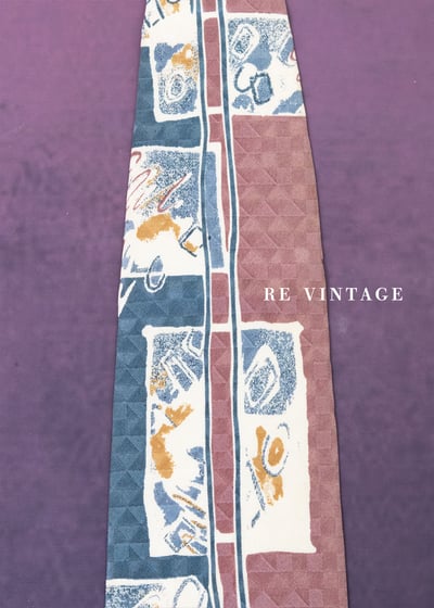 復古玩色80S磚塊塗鴉領帶4