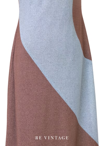 氣質單品 - 錯位幾何色塊長洋裝6