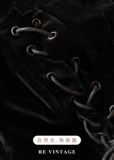 率性側腰綁繩黑絨短版上衣14