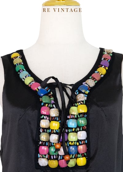 義大利製 - 異國色珠波西米亞迷你洋裝9