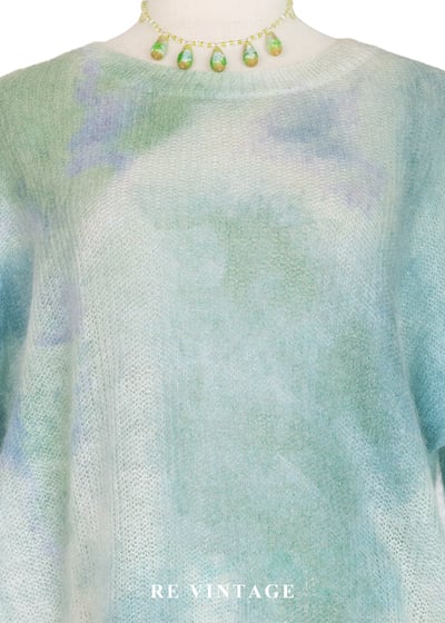 莫內的池畔暈染針織薄款毛衣4