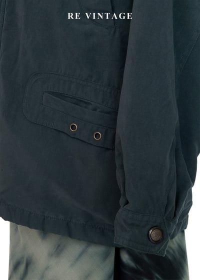 城市獵人 - 百搭墨綠寬鬆夾克外套11