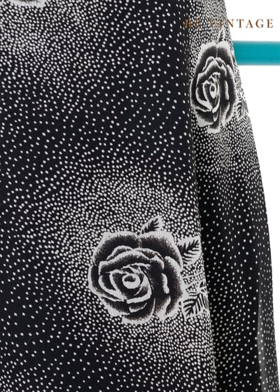 神秘黑玫瑰雪紡長洋裝13