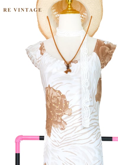 斑馬紋底荒漠玫瑰長洋裝3