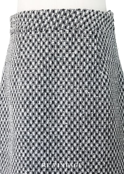 黑白交織小格粗花呢短裙（25"）3
