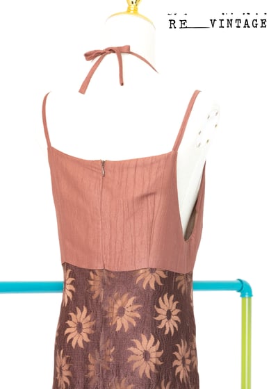 紅糖向日葵細肩帶洋裝10