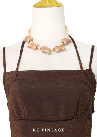 金沙巧克力色細肩帶洋裝5