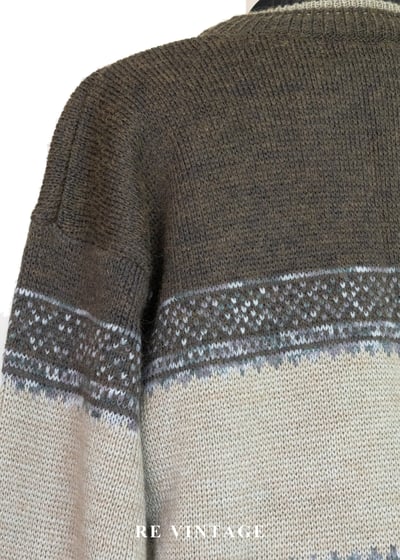 慢生活 - 北國之徑復古幾何緹花針織毛衣13