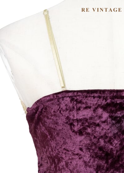 空靈少女 -  紅紫色絨布細肩帶背心9