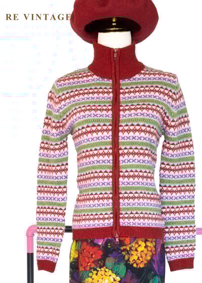 莓紅針織序曲針織外套1