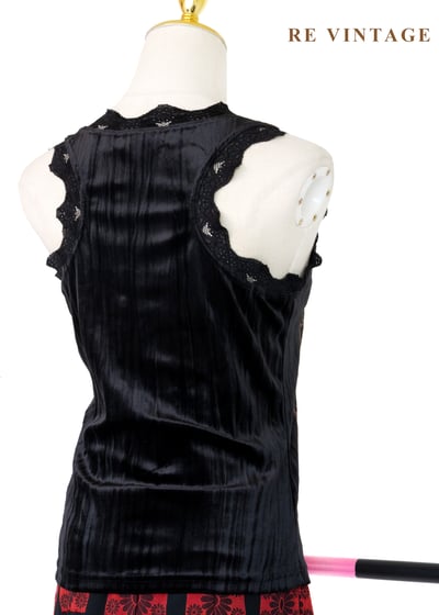 古世界華麗粉紅圖騰絨布背心10