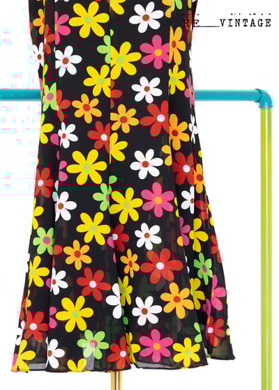 鮮豔百花豔麗細肩帶洋裝4