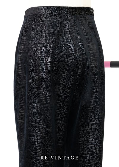 細緻鱷魚壓紋氣場爆棚直筒褲（25"）9