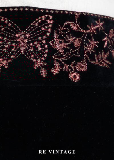 粉紅蝴蝶黑絨短褲（27"）5