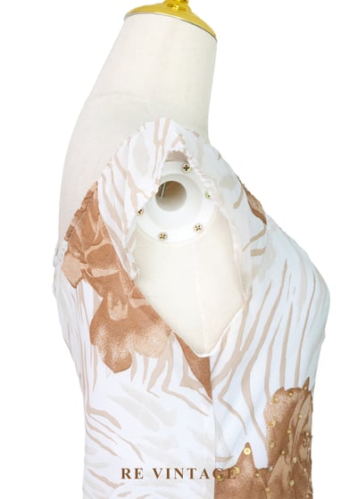 斑馬紋底荒漠玫瑰長洋裝9