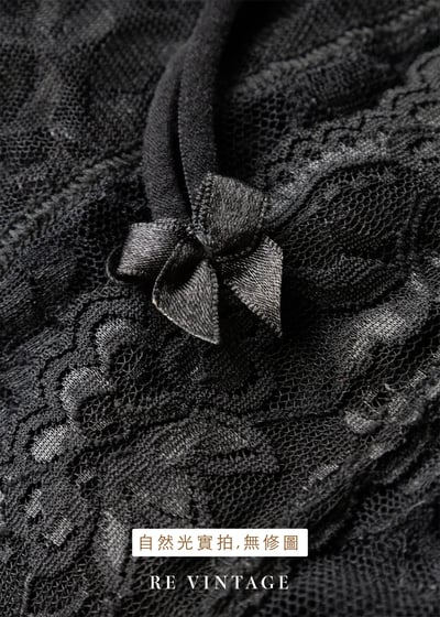 Black witch 黑玫瑰蕾絲透膚細肩帶洋裝13