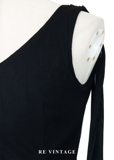 夜色交響曲 - 立體花卉不對稱細肩帶背心11