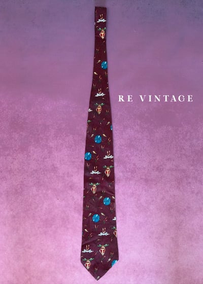 辛辣的古著靈魂Tabasco辣椒醬印花領帶2