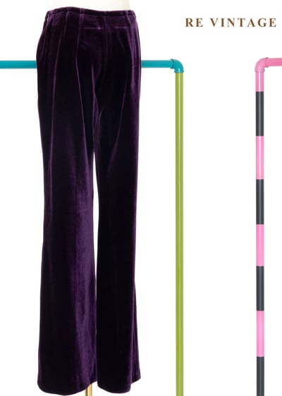 秋冬必備單品 - 優雅修長深紫色絨布美褲（23-26"）6